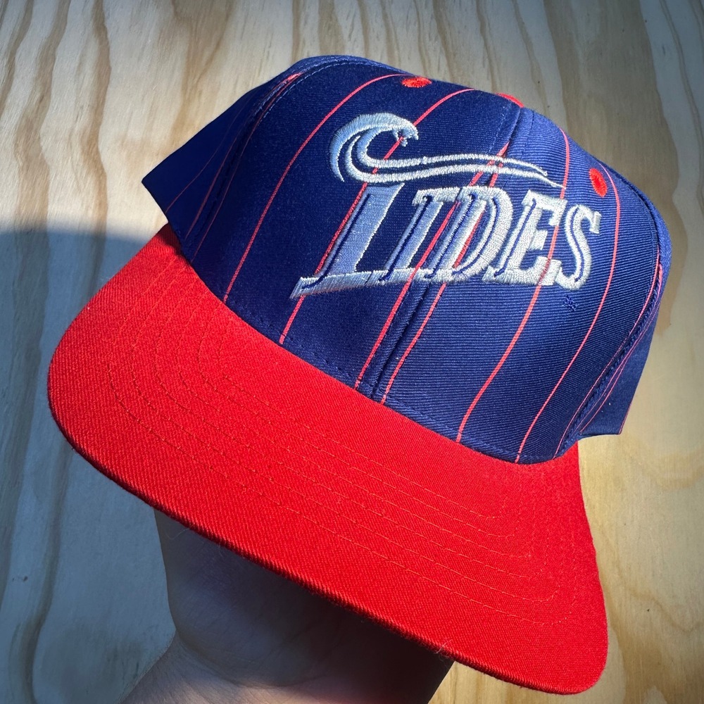 Fan-tastic Norfolk Tides MiLB Pinstripe Snapback Hat Blue Red OSFM Vintage Style